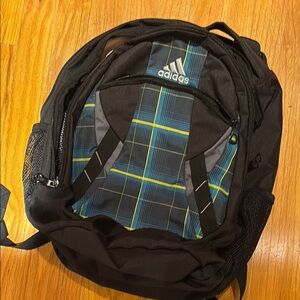 Adidas Black and Blue Backpack